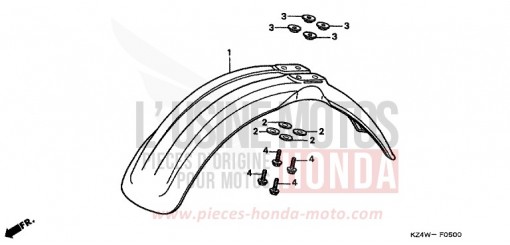 FRONT FENDER CR125RX de 1999
